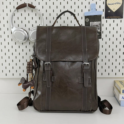 Stylischer Leder Laptop Rucksack