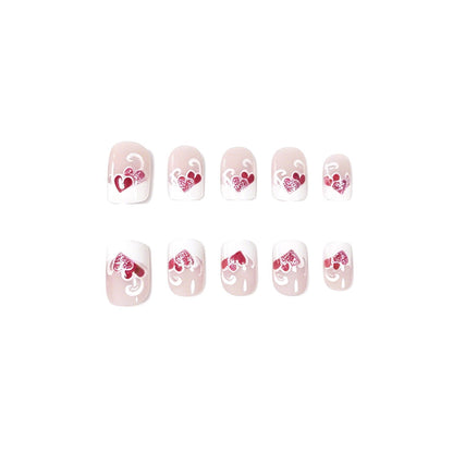 Herz-Verzierte Nagelkunst Brehn