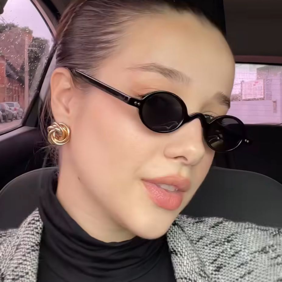 Damen runde Sonnenbrille mit markantem Design und hochwertigem Kunststoffrahmen Brehn