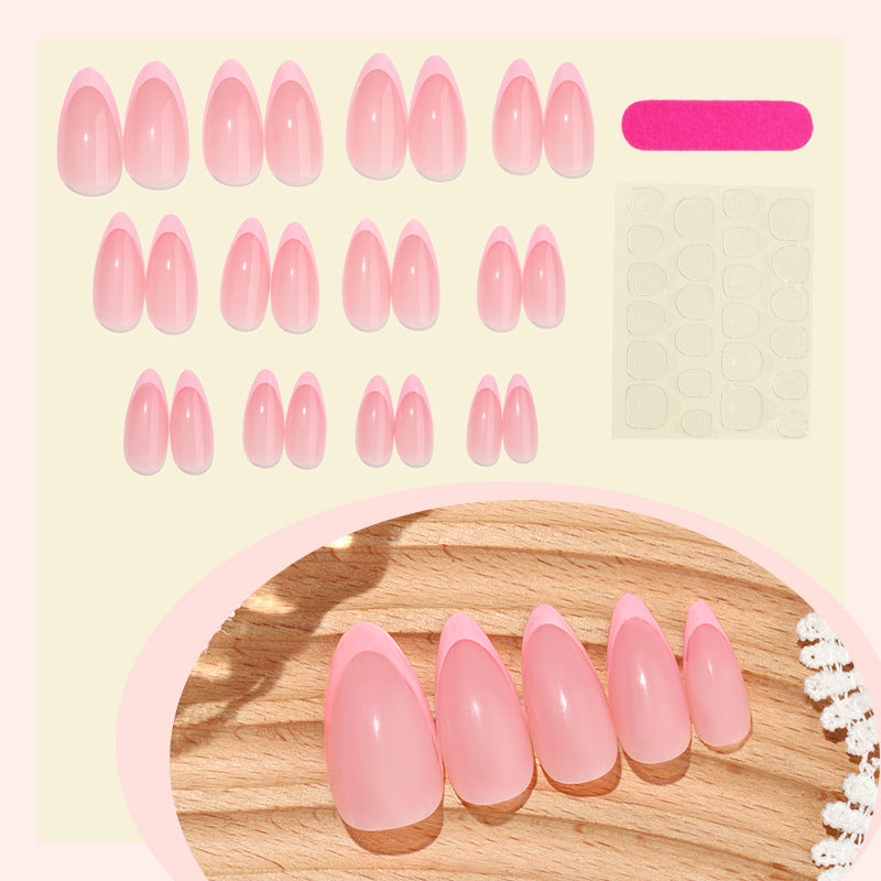 Premium Press-On Nail Set mit elegantem French Tip Design Brehn