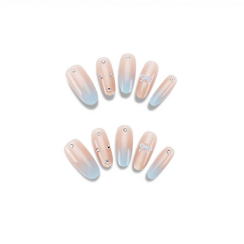 Premium Dekorative Press-On Nagelset mit Strassverzierungen Brehn