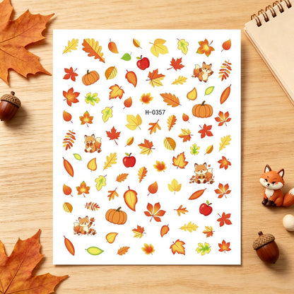 Herbst-Themen Nagelkunst Aufkleber