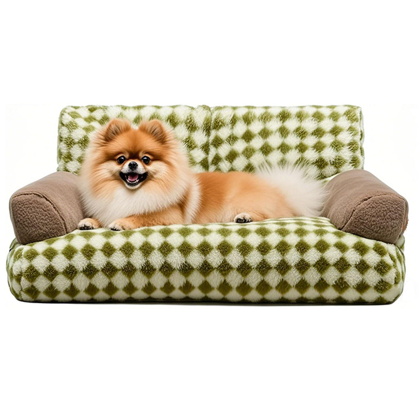 Schachbrettmuster Plüsch Sofa Hundebett