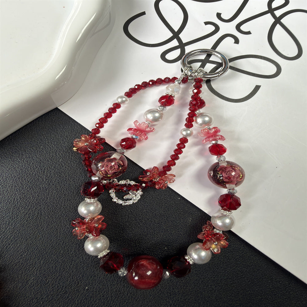 Florale Perlen Charm Halskette Brehn