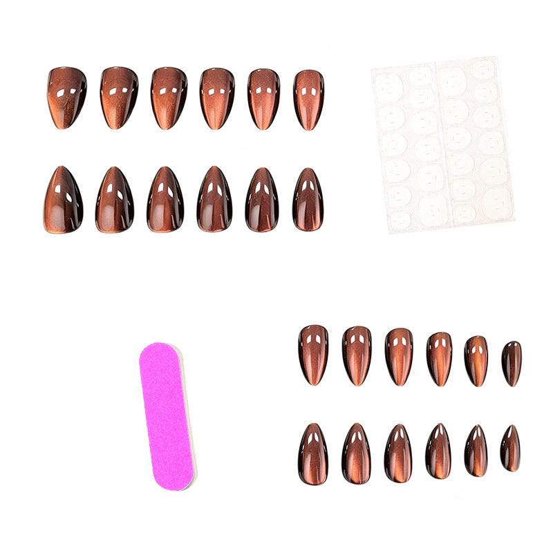 Premium Glänzende Mandelförmige Nagelkunst Brehn