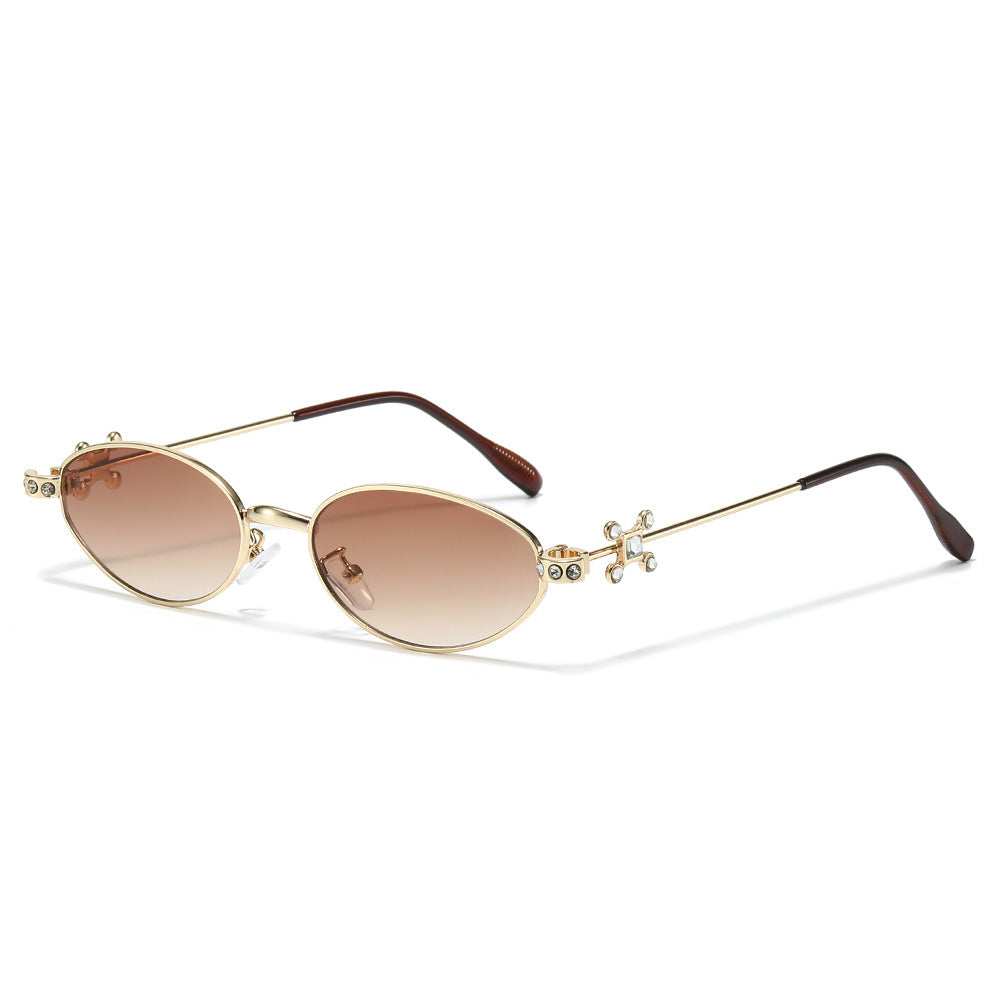 Elegante mit Strass verzierten Cateye-Sonnenbrille Brehn