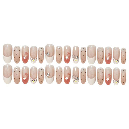 Kunstnagelset mit eleganten Glitzerakzenten Brehn