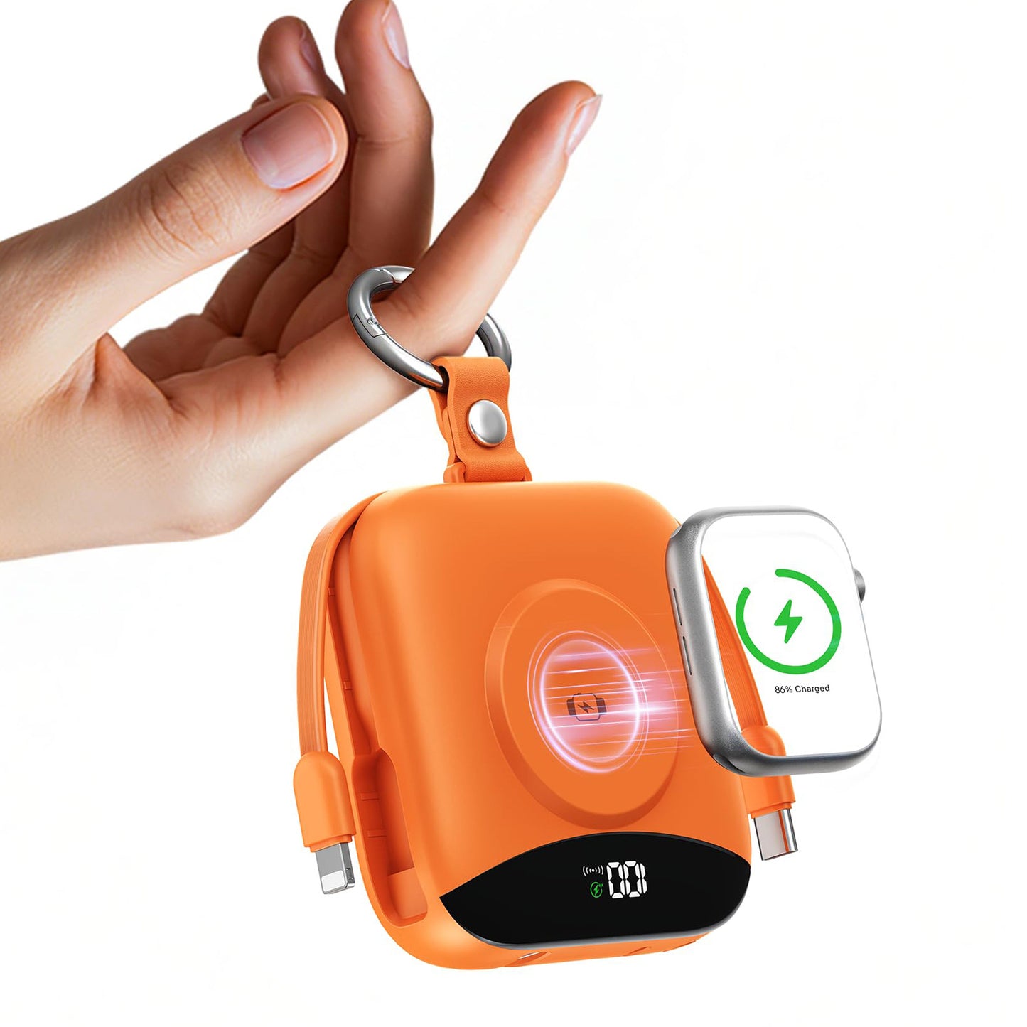 Tragbares Kabelloses Ladegerät mit Integrierter Powerbank Brehn