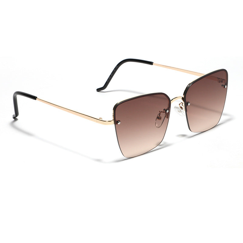 Damen modische quadratische Sonnenbrille mit graduiertem Gläsern Brehn