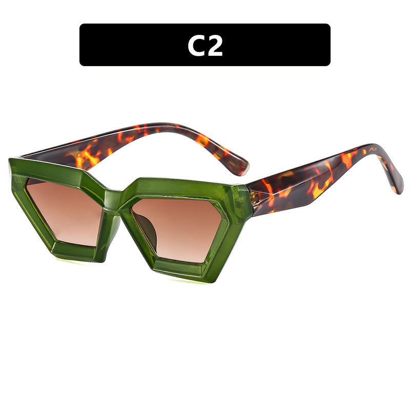Damen auffällige Sonnenbrille im einzigartigen Hexagon-Design Brehn