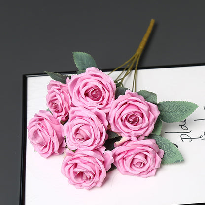 Faux Rose Blumenstrauß für Wohnkultur