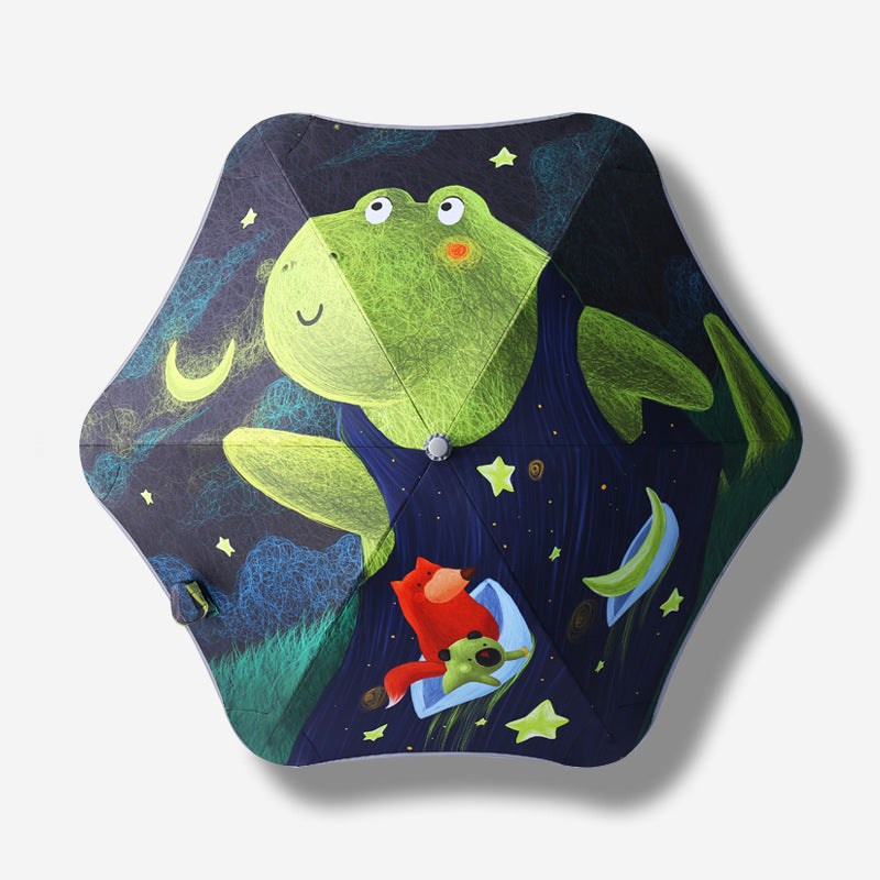 Damen kreativer Faltregenschirm mit tierischem Motiv Brehn