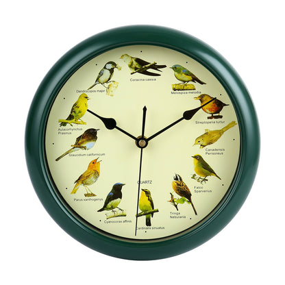 Wanduhr mit buntem Vogeldesign Brehn