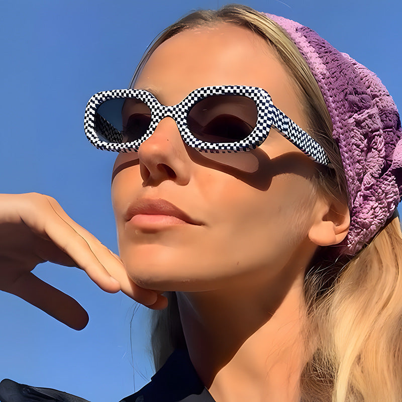 Damen oversized Sonnenbrille mit ausgefallenem Muster Brehn
