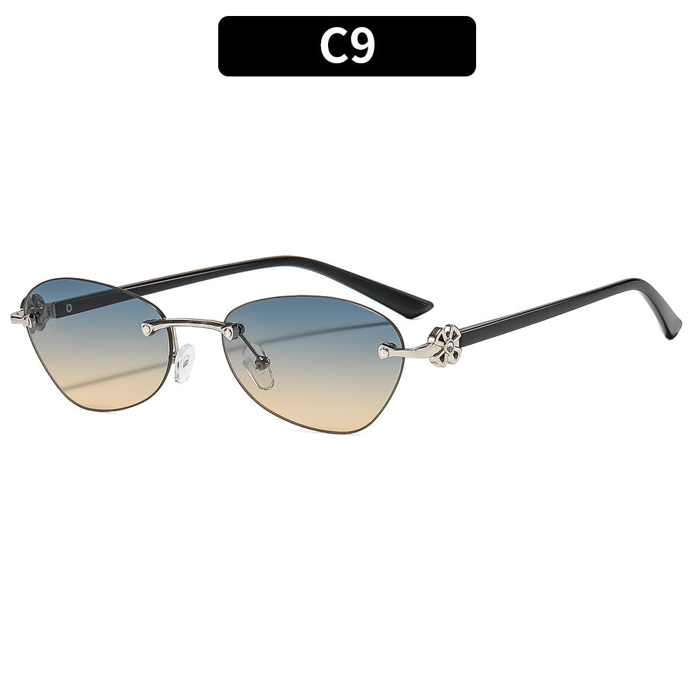 Elegante geometrische Rahmen-Sonnenbrille
