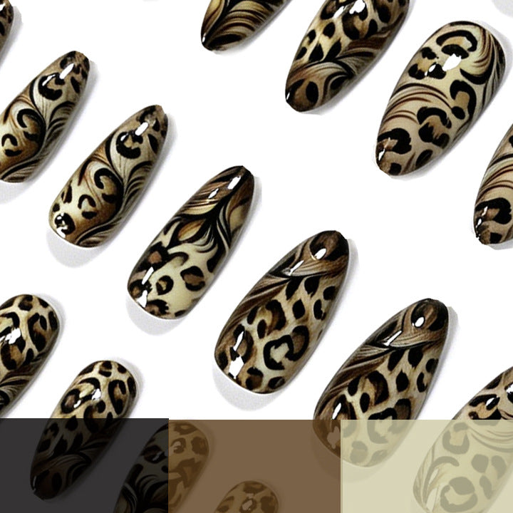 Premium Künstlerische Leopard Druck Nagel Verbesserungen Brehn