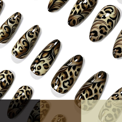 Premium Künstlerische Leopard Druck Nagel Verbesserungen Brehn