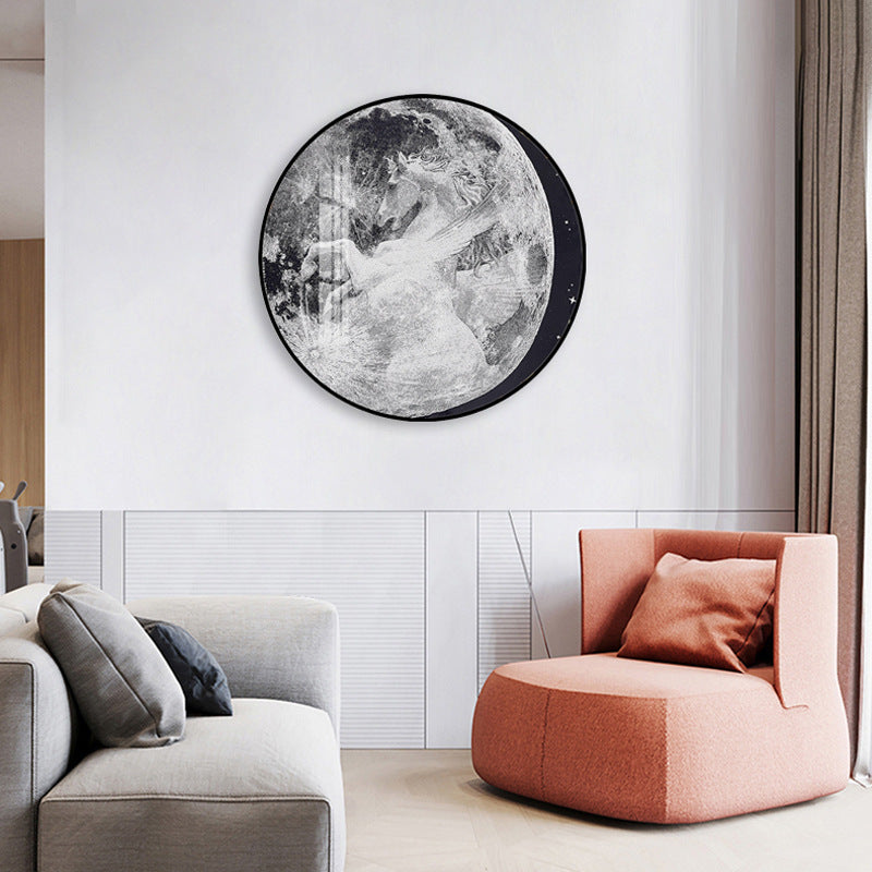 Künstlerische Einhorn Mond Wanddekoration