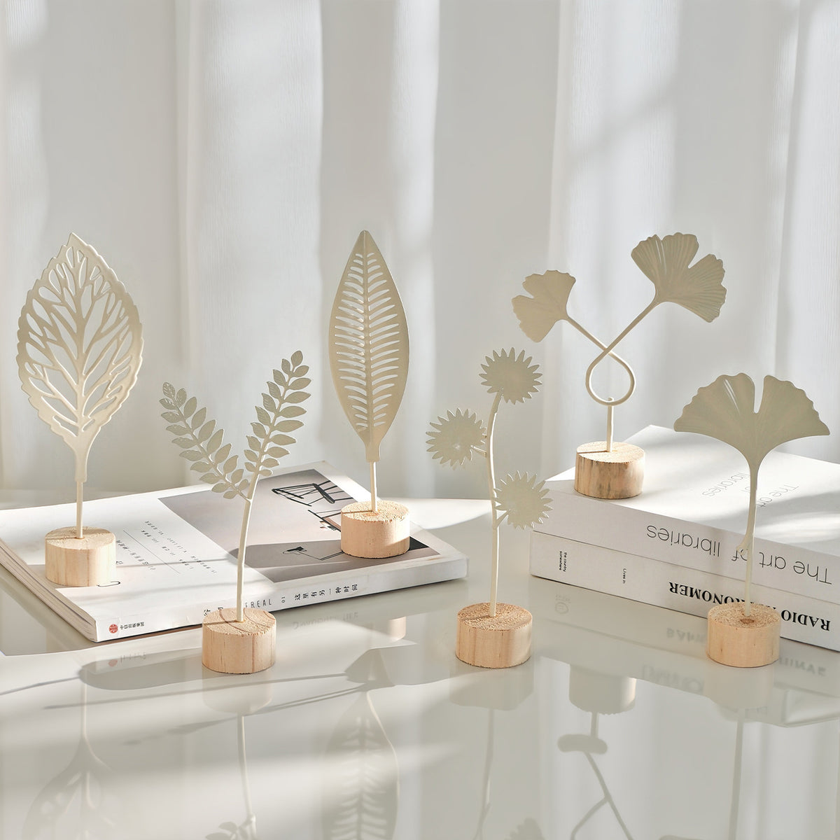 Dekorative Ginkgo Blatt Skulptur