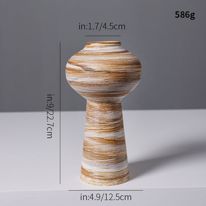 Künstlerische Spiraldesign Keramikvase Brehn