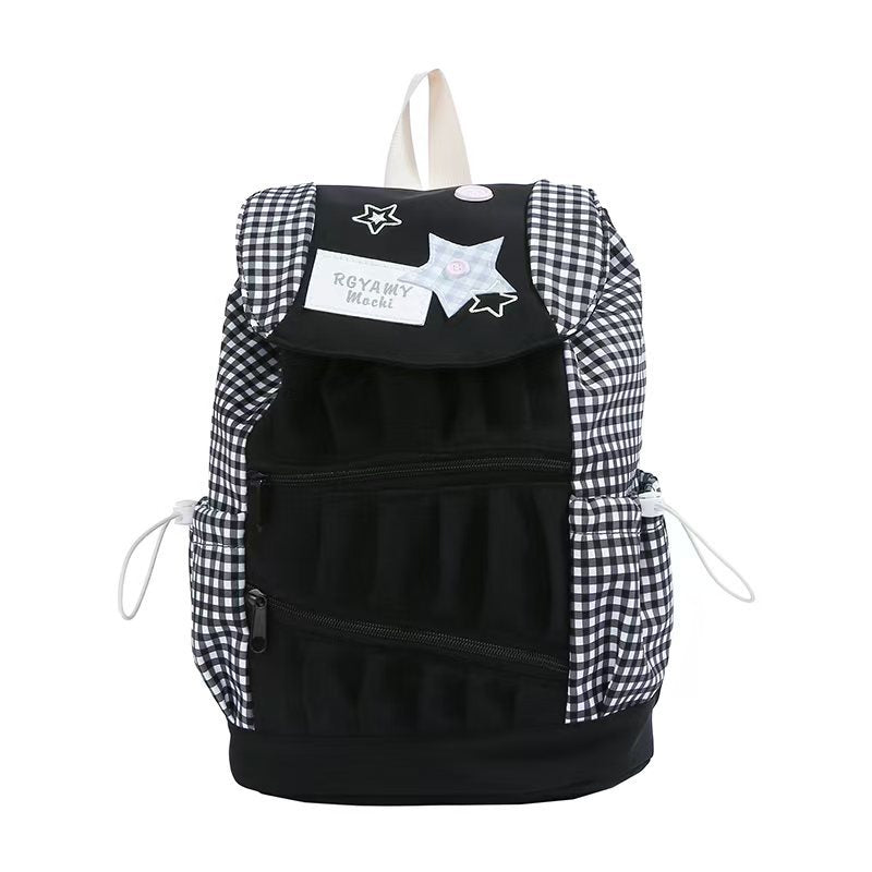 Stylische Gingham-musterte Rucksack Brehn