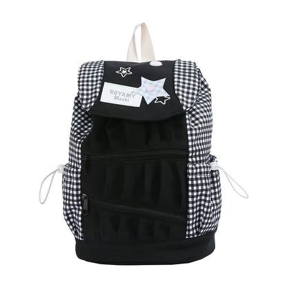 Stylische Gingham-musterte Rucksack Brehn