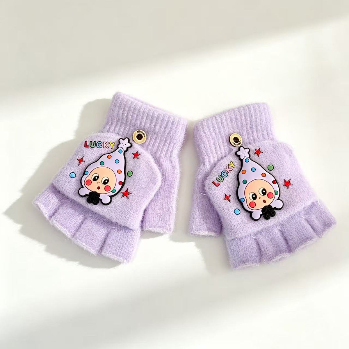 Niedliche Cartoon-Themen-Fingerlose Handschuhe Brehn