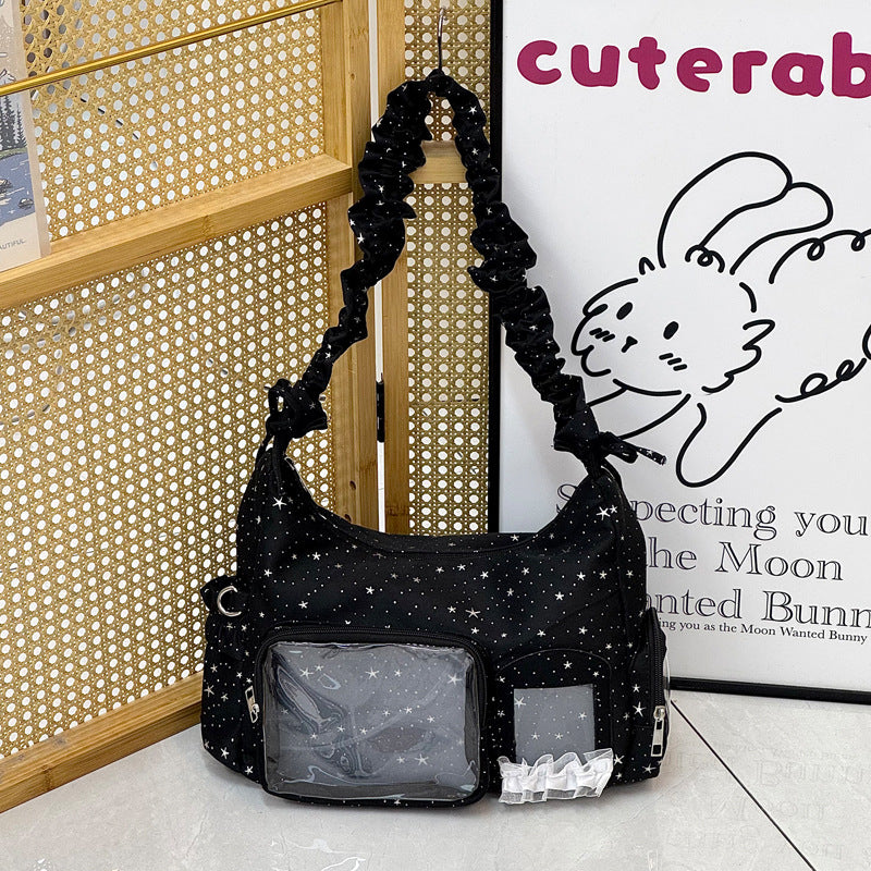 Star-Print Rüschenträger Schultertasche Brehn