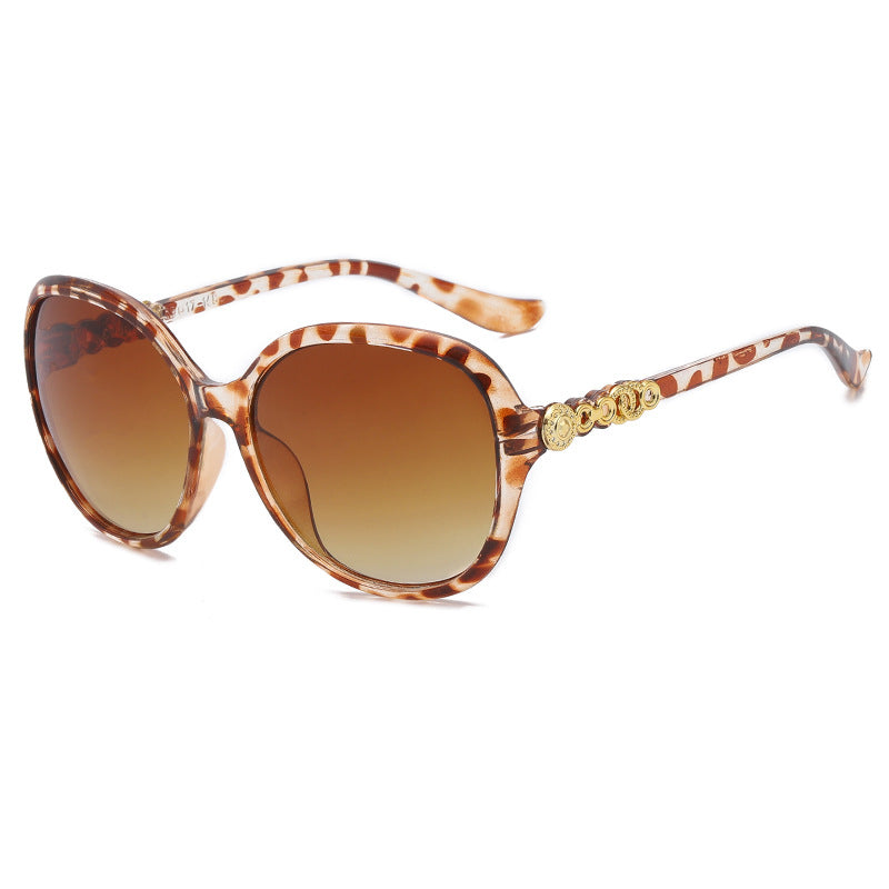 Damen oversized Sonnenbrille mit trendigem Schildpatt-Muster und eleganten Rahmenakzenten Brehn
