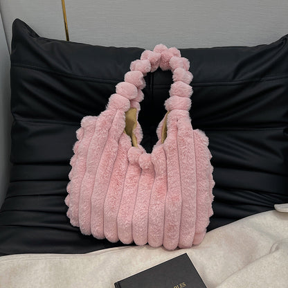 Plüsch Übergroße Schultertasche