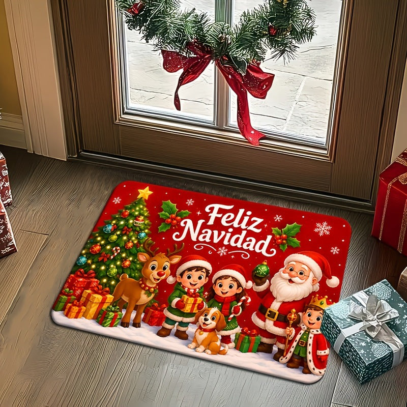 Weihnachtlich gestaltete Fußmatte Brehn