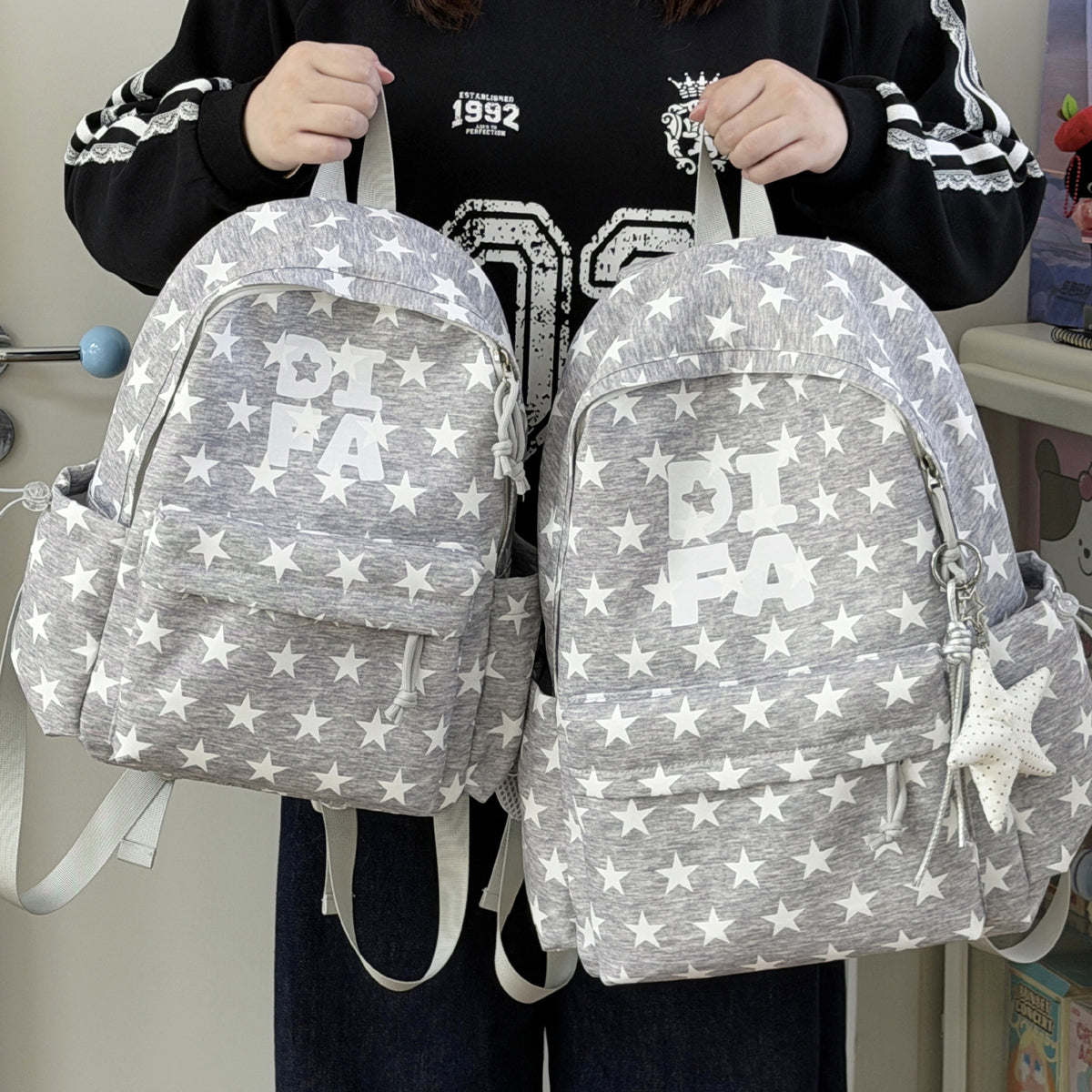 Stylische Sternen-Print Schulrucksack Brehn
