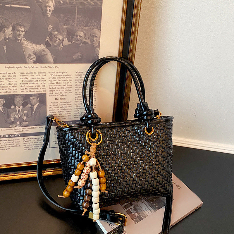 Gewebte Leder Mini-Handtasche