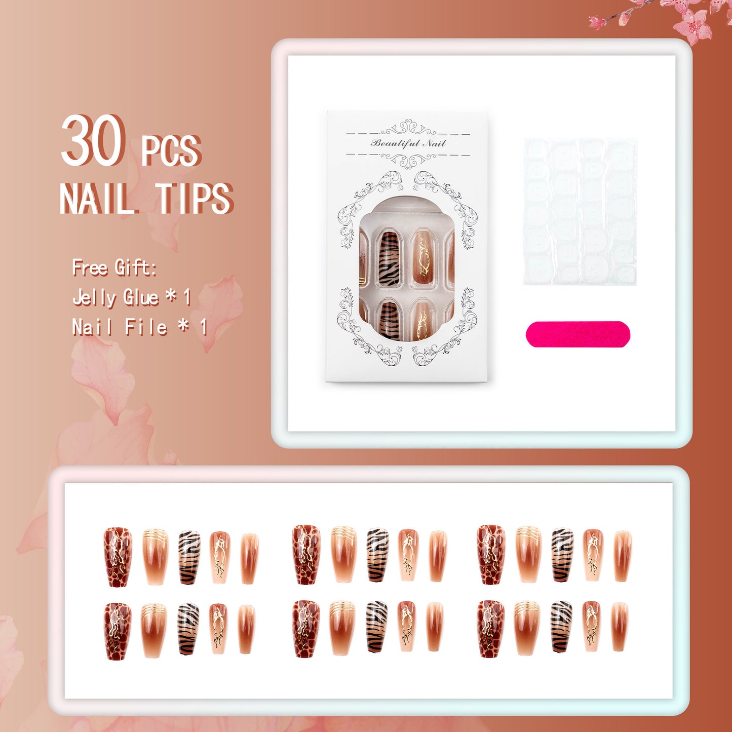 Künstliche Nail Art Nägel Brehn