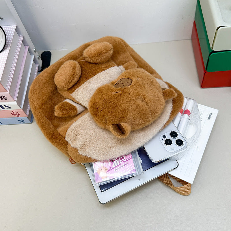 Plüsch Rucksack mit Tierischem Kuschelmotiv Brehn