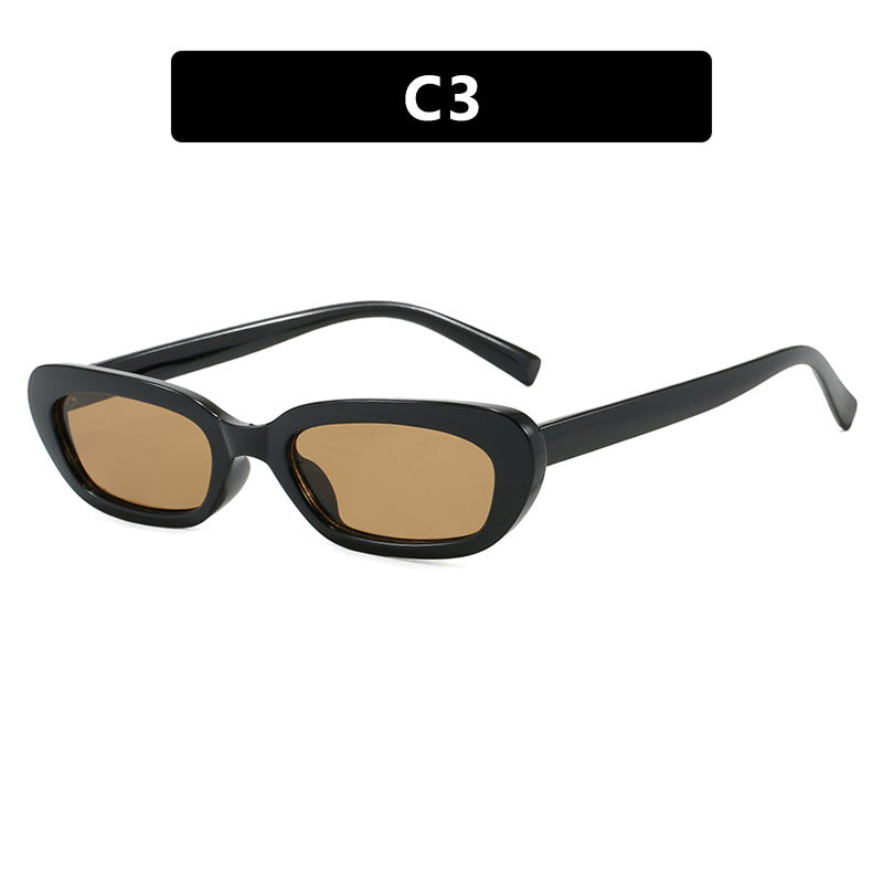 Damen modische Katzenaugen-Sonnenbrille mit transparentem Kunststoffrahmen und UV-Schutz Brehn