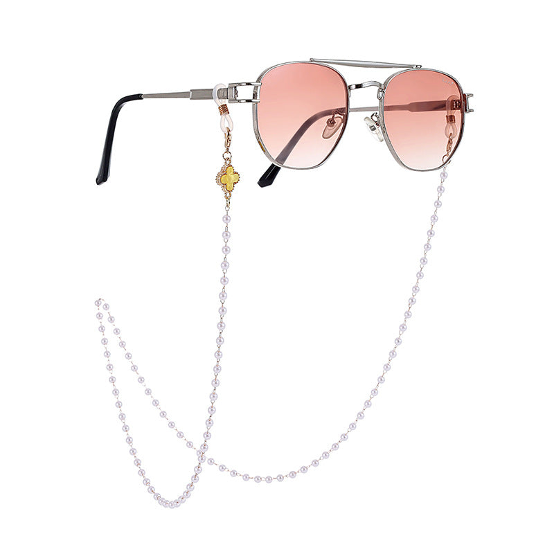 Elegante Perlen Sonnenbrillen Kette Brehn
