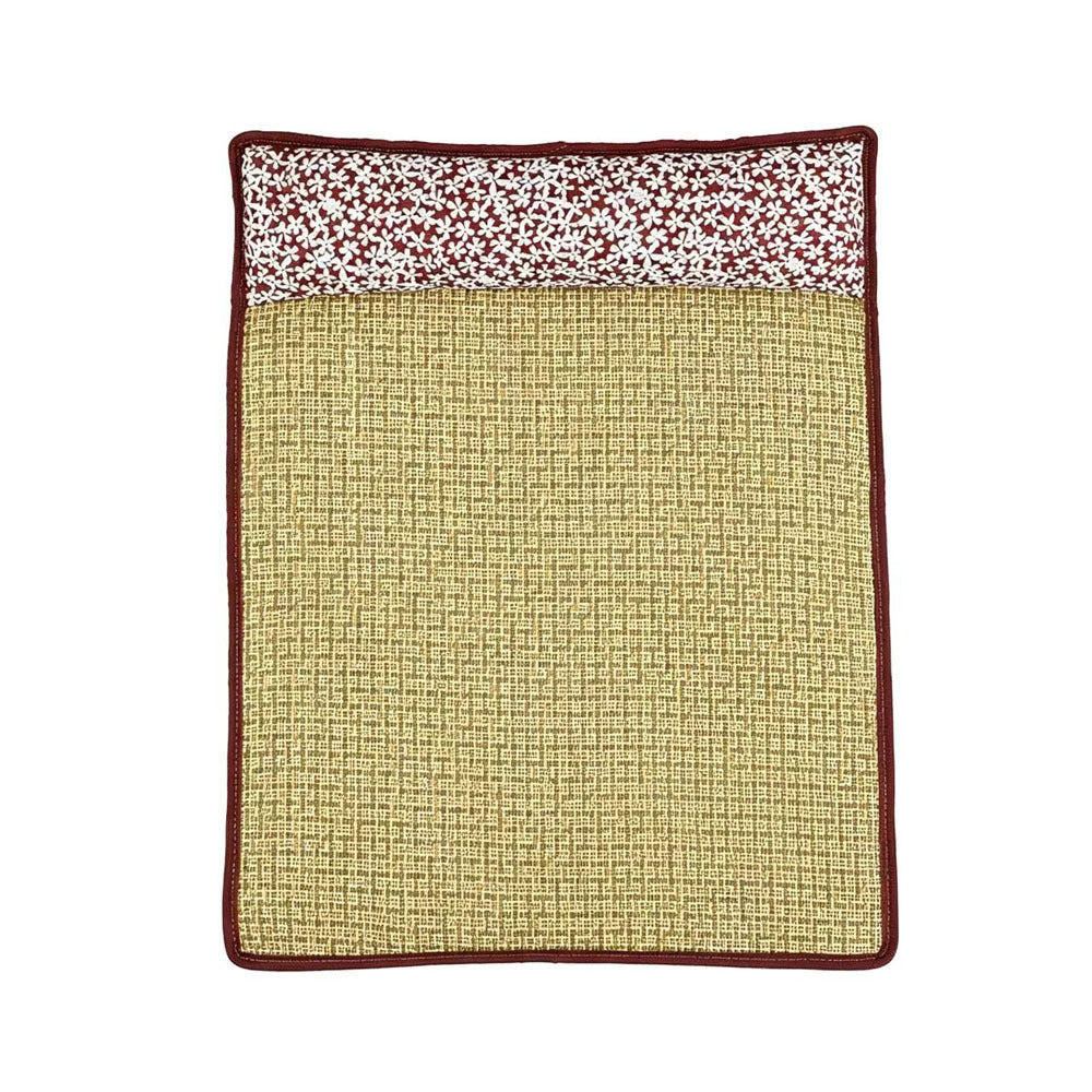 Unisex nan kühlende Sisal-Schlafmatte mit gepolstertem Nackenkissen für Haustiere Brehn