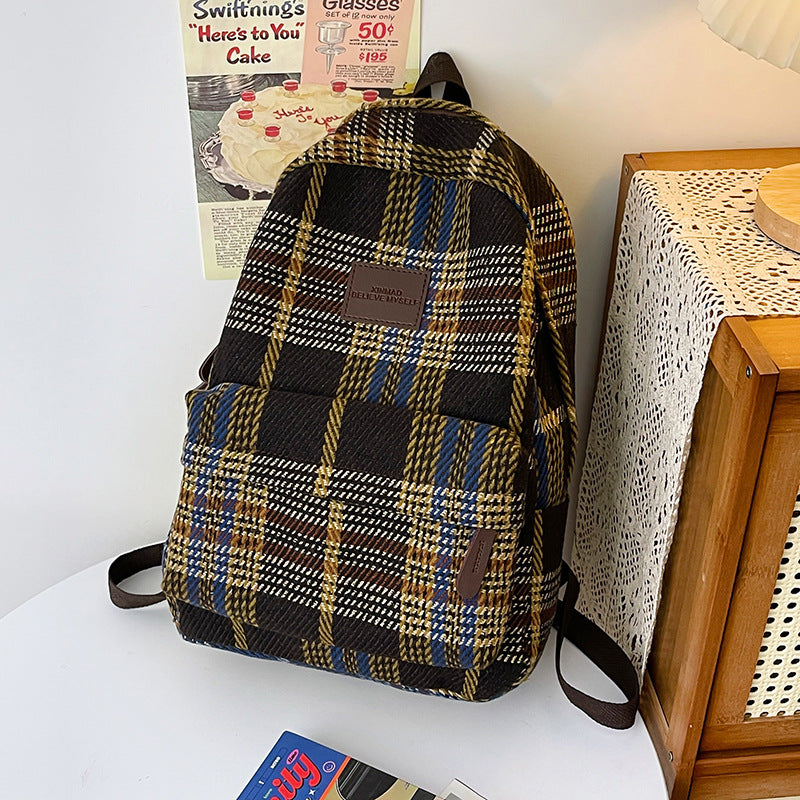 Stylischer Karomuster-Rucksack Brehn