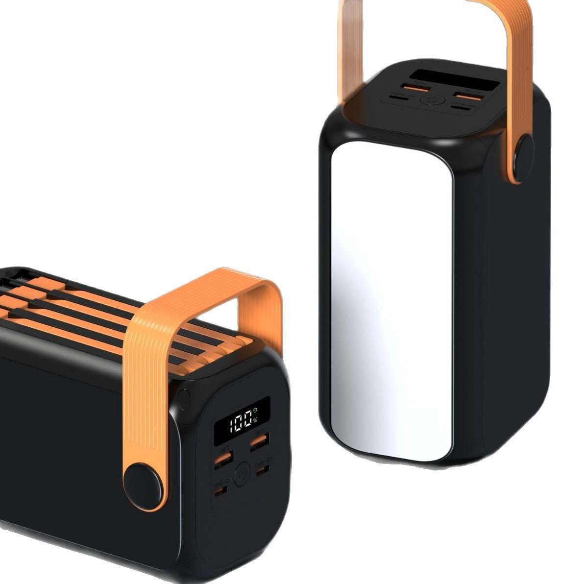 Tragbare Powerbank mit Multifunktionalem Ladeanschluss und Integriertem Tragegriff Brehn