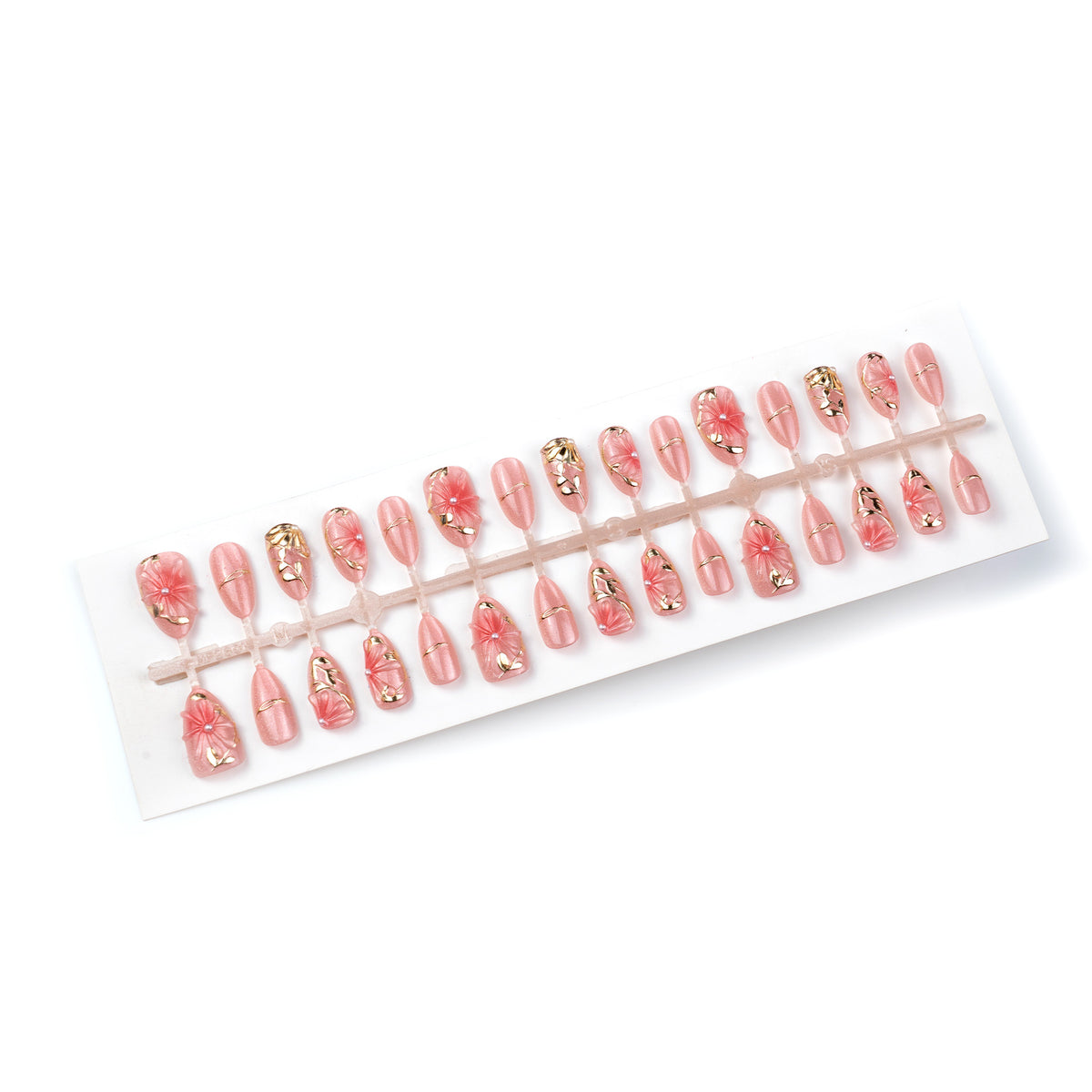 Elegantes florales Design Press-On-Nagelset Brehn