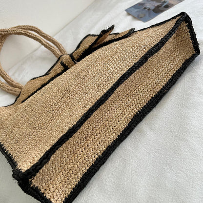 Handgefertigte Stricktasche mit Floralem Design Brehn