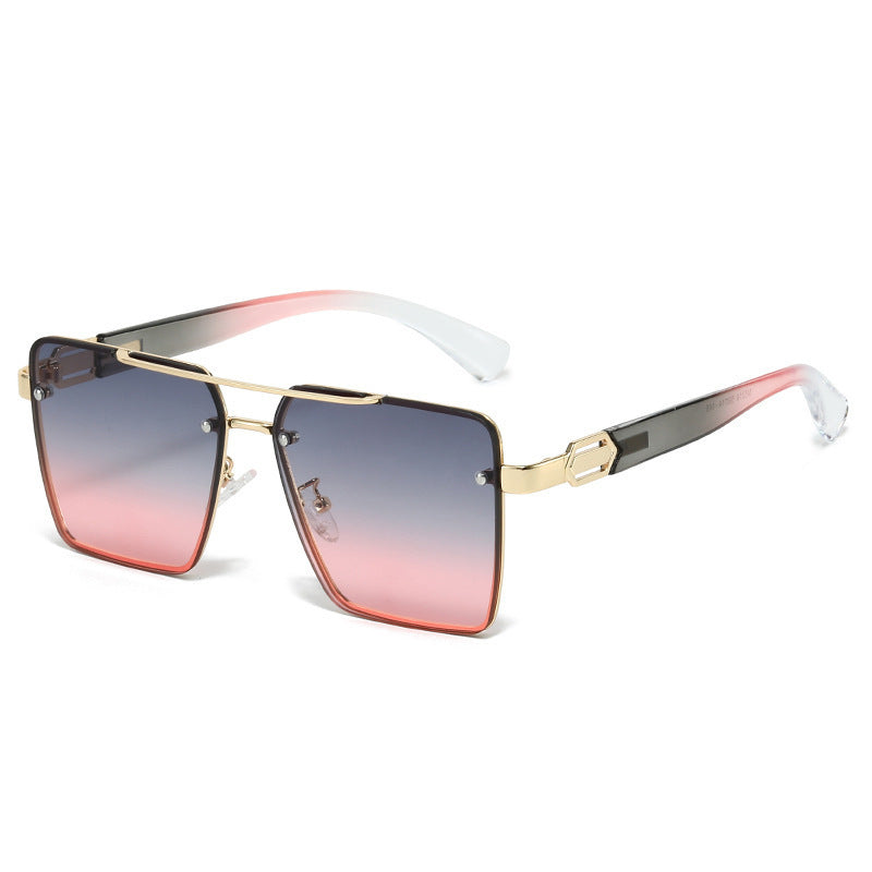 Damen quadratische Sonnenbrille mit elegantem Metallrahmen Brehn