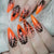Halloween-Themen Stiletto Press-On Nägel mit Spinnennetz-Design Brehn