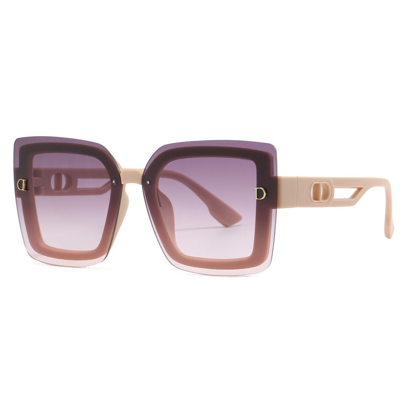 Damen modische oversized Sonnenbrille im geometrischen Design Brehn
