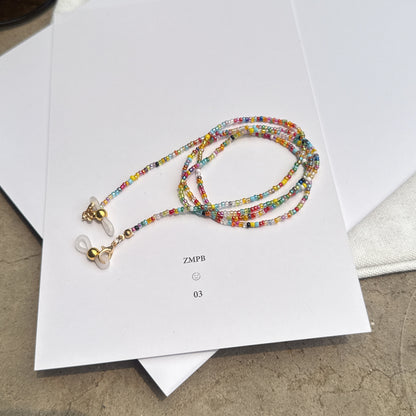 Bunte Perlen Brillen Kette Brehn