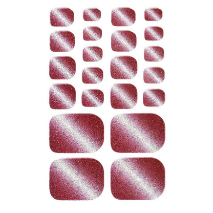 Glitter Gradient Zehennagel-Wickel