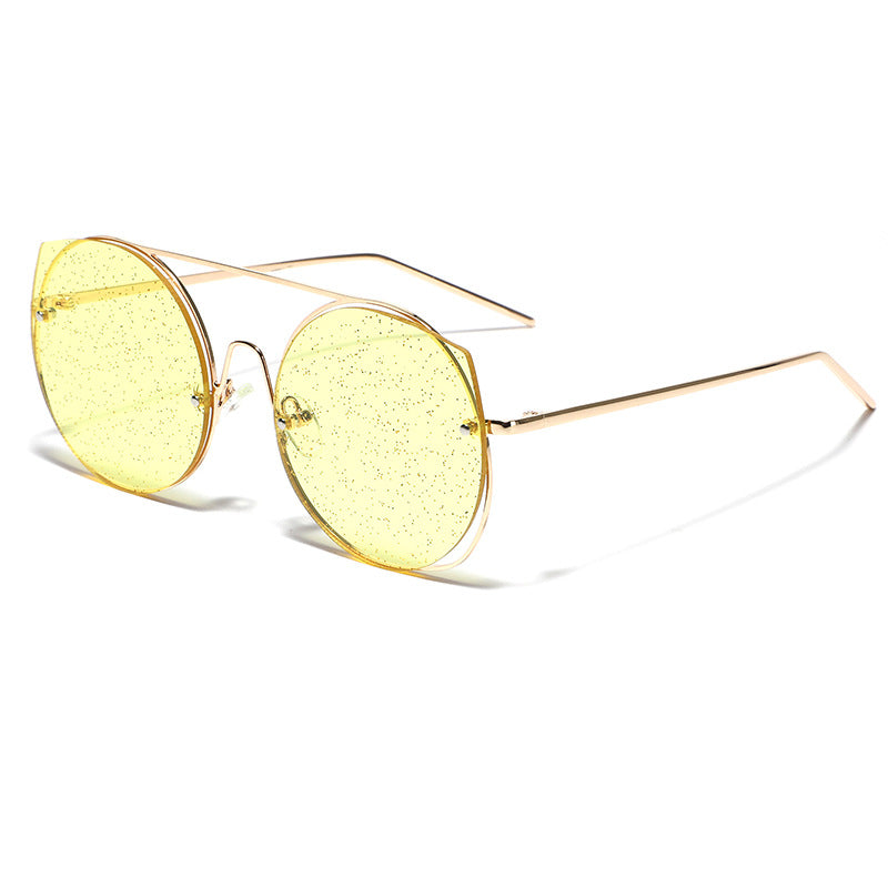 Damen oversized Sonnenbrille mit glitzernden Gläsern Brehn