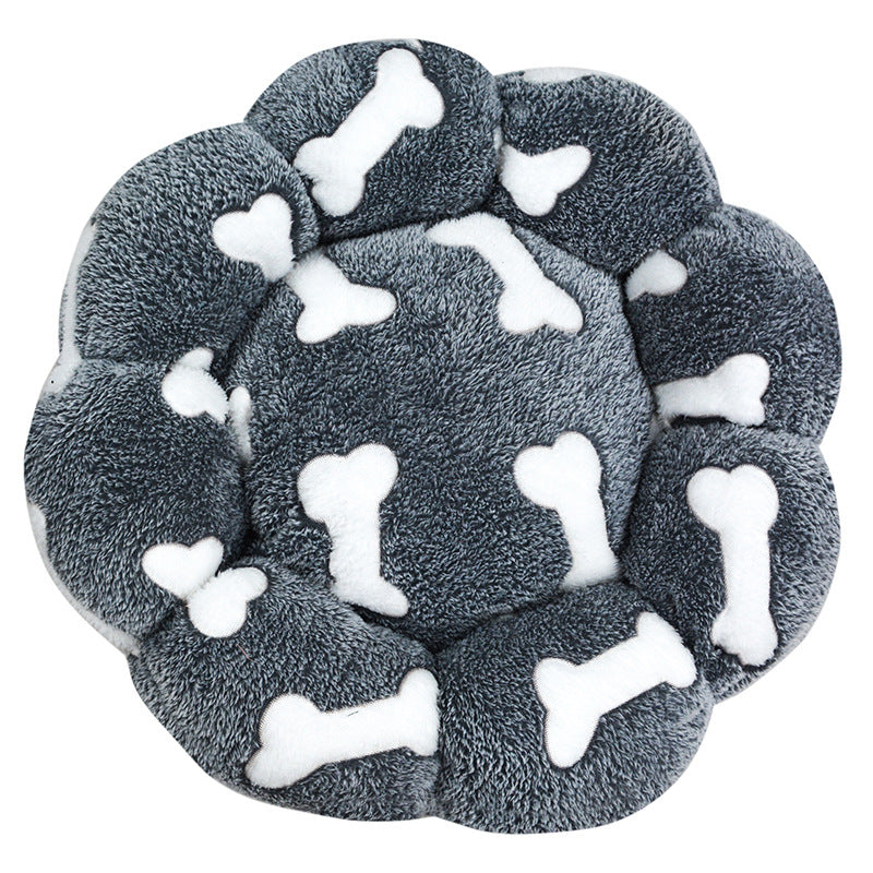 Gemütliches Rundes Plüsch-Hundebett