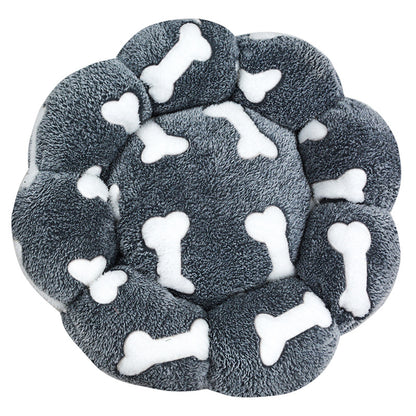 Gemütliches Rundes Plüsch-Hundebett